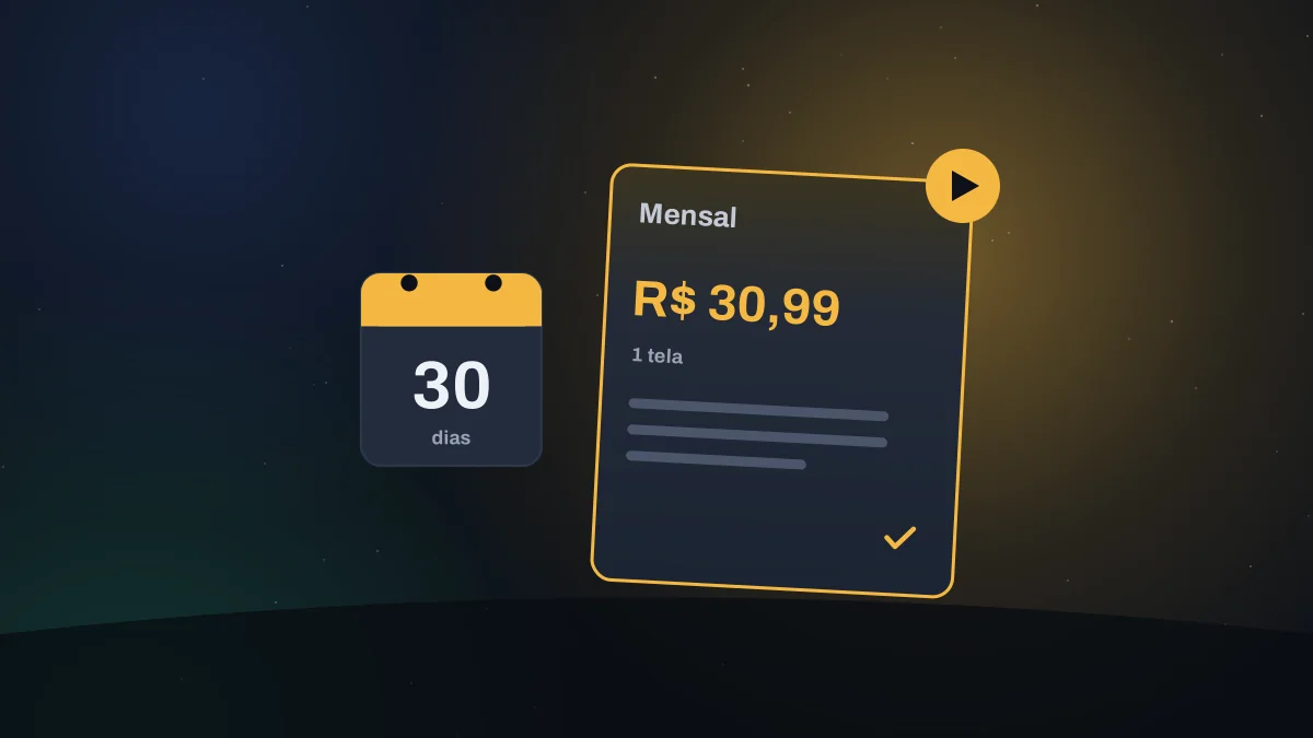 Ilustração: plano IPTV mensal da Ticket Premium TV