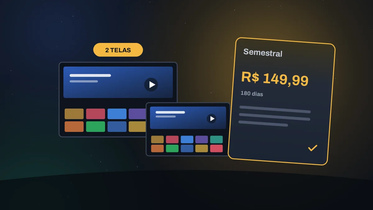 Ilustração: plano IPTV semestral da Ticket Premium TV
