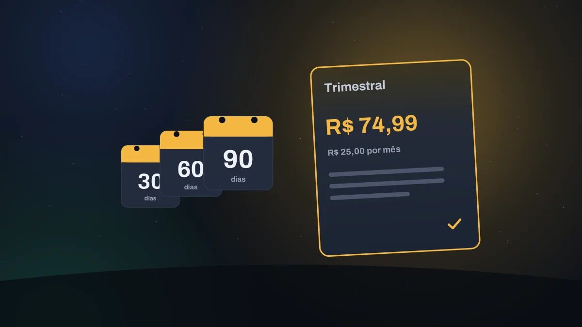 Ilustração: plano IPTV trimestral da Ticket Premium TV